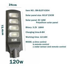 Farola solar de bajo consumo 120W